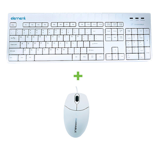 ELEMENT KEYBOARD AND MOUSE BUNDLE USB IP68 WHITE