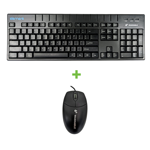 ELEMENT KEYBOARD AND MOUSE BUNDLE USB IP68 BLACK