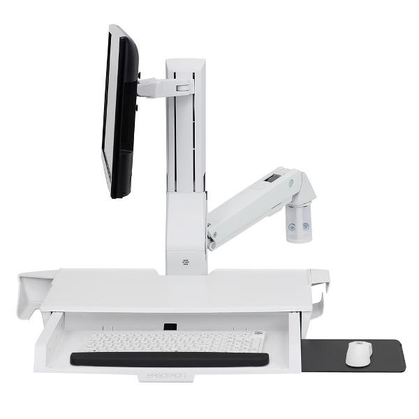 ERGOTRON SIT-STAND SV COMBO ARM W/PAN WHI