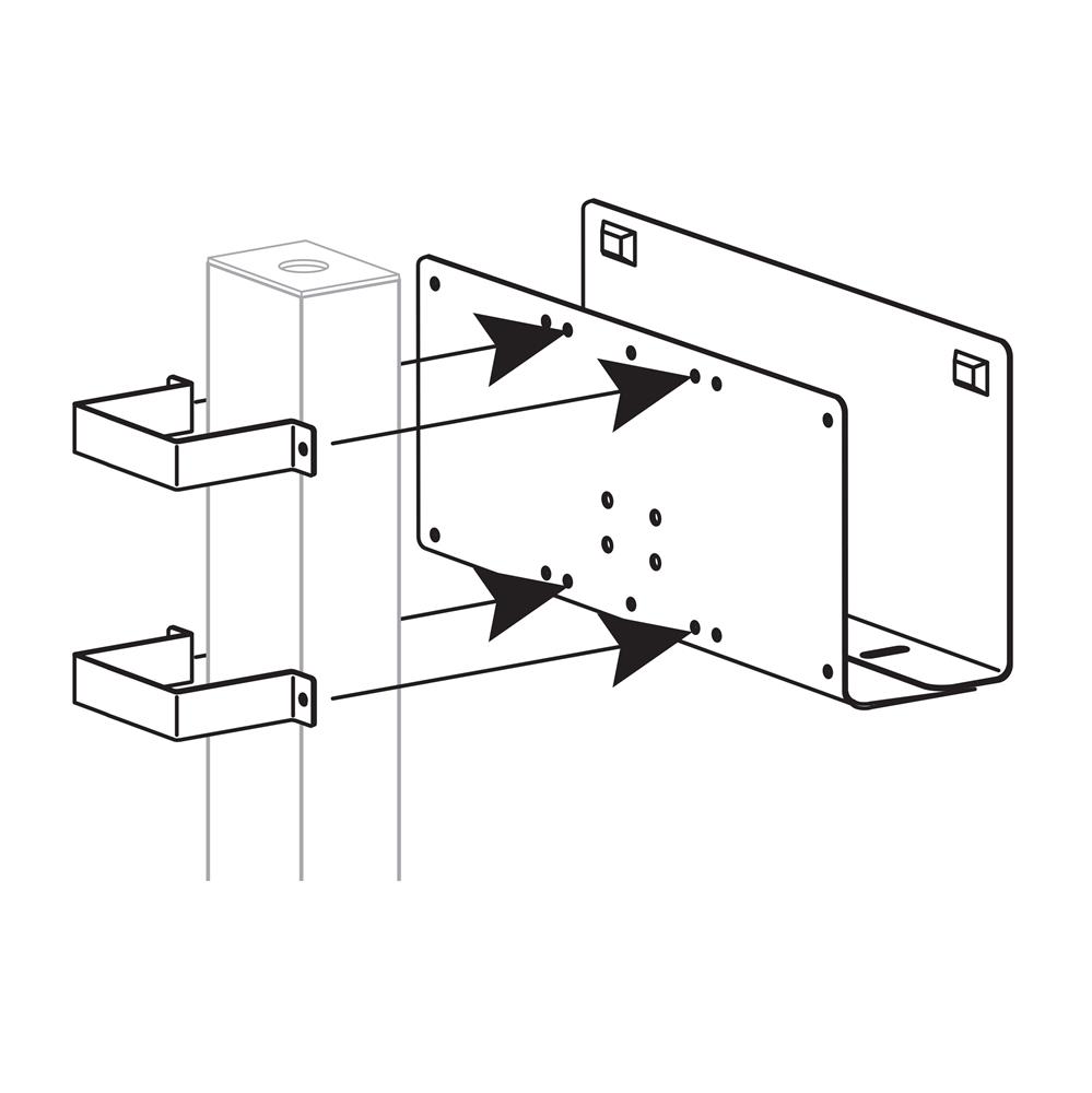 ERGOTRON BRACKET MOUNT PERIPH TO 3X3 POST