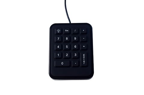 IKEY KEYBOARD MOBILE NUMERIC BACKLIT USB IP65 BLK