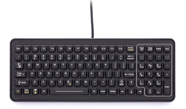 IKEY KEYBOARD SLK-101-M BACKLIT RUGGED IP65 BLK