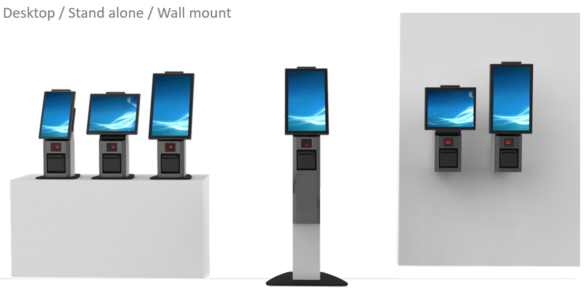 FEC KIOSK KS-3682W I3 8/128 22P 2D/PRT DESK W10