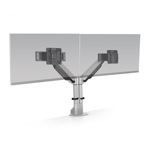 HAT Collective E2 Dual Monitor Arm with Top Down Clamp - Supports Dual Monitors up to 1-9Kg for Flat Monitor or up to 7.2Kg for curved monitors