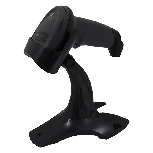 Element P100 1D/2D Hand-held Barcode Scanner with stand and USB-A cable, Black