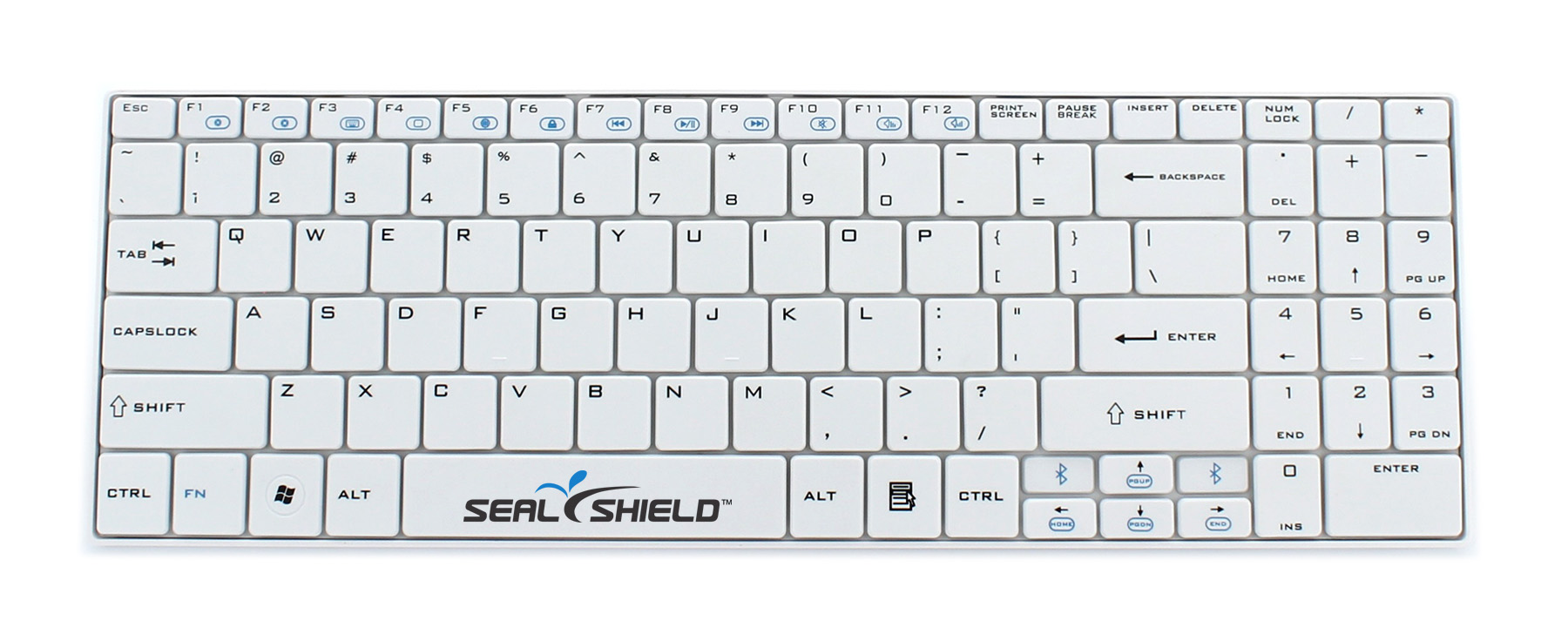 SEAL KEYBOARD 99K IP68 WIRELESS 2.4GHZ USB WHI