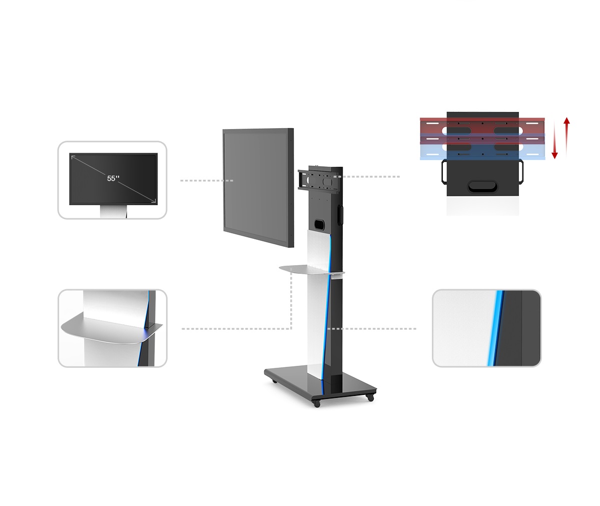 Element Pedestal Stand for M55-4K Touchscreen