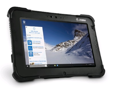 Zebra L10ax XSlate, 10.1", 1000 Nit Display, Win11 Pro, i7 vPro 11th Gen, 16GB, 256GB PCIe SSD, WLAN, FPR, F&R Cameras, NFC, IP65