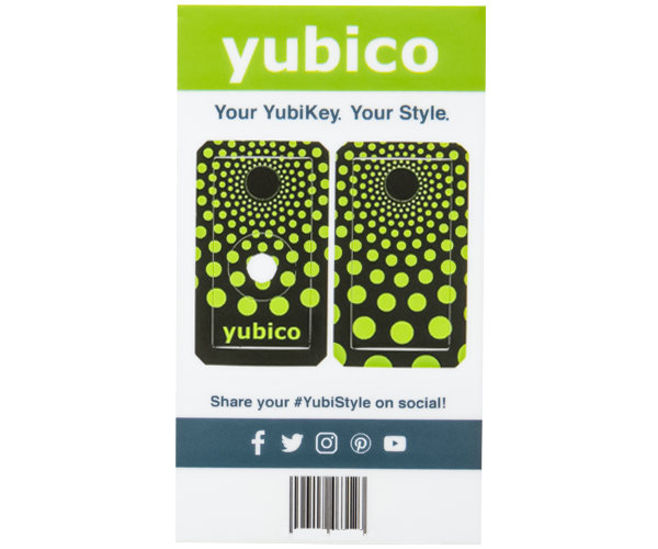 YUBICO YUBISTYLE COVER - POLKA GREEN-A